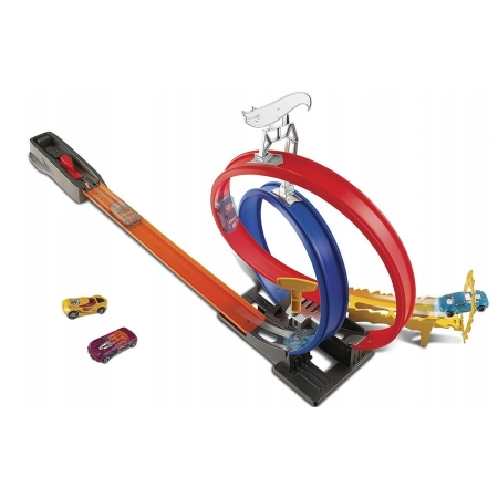Hot Wheels Wyzwanie Podwójna Pętla Tor + Autko Zestaw Energy Track GND92